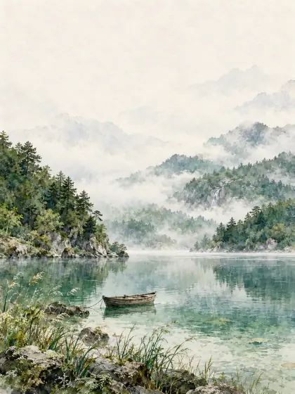 Cover painting of the Misty Lake Dream theme